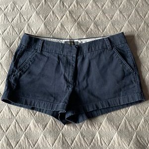 J. CREW Navy 4” Chino Shorts, Size 10